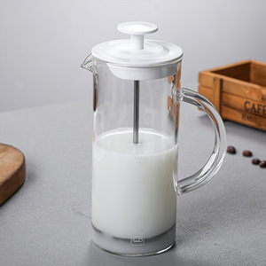 Vente en gros de cafetière à <span class=keywords><strong>lait</strong></span> théière en verre à piston résistant à la chaleur cafetière presse française - Product Image 6
