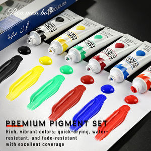 Ensemble de peintures <span class=keywords><strong>pour</strong></span> verre Panwenbo, 6/12 couleurs, 12 ml, non toxiques, à base d'eau, peintures <span class=keywords><strong>pour</strong></span> tissu, gouache, huile, aquarelle, acrylique - Product Image 3