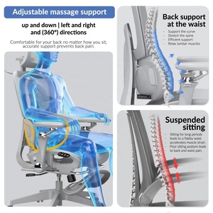 Chaise de bureau ergonomique à soutien lombaire intelligent réglable à 360 degrés pour soulager la pression de la <span class=keywords><strong>colonne</strong></span> lombaire et de la <span class=keywords><strong>colonne</strong></span> vertébrale - Product Image 2
