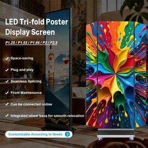 Pantalla Digital Interior de Alta Calidad de 1280*1920 mm, Soporte Móvil Plegable de Tres Pliegues, P2. Pantalla LED Plegable de 5 <span class=keywords><strong>P</strong></span> 1.25 para Carteles - Product Image 4