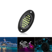 Feux de roche 12V 24 LED blanc pur pour camions et remorques tout-terrain, état neuf, accessoires Hummer et autres feux LED pour voitures