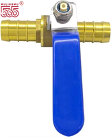 Robinet à bille manuel en laiton WLW, haute température, filetage NPT, raccord rapide 16mm/19mm, pour tuyau PEX de camion, eau/gaz, 650 psi