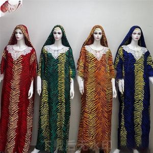 Robe Caftan Africaine Personnalisée en Mousseline Haute Densité, Ample Style Boubou, Châle de Voile avec Perles et Strass, Style Musulman, Taille Unique - Product Image 4