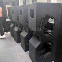 Wpl dual 12 pulgadas 3 vías line array altavoces activo pasivo karaoke DJ equipo de sonido de carcasa de madera