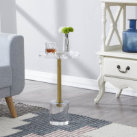 Table basse moderne en acrylique 100% neuve avec design portable pour le salon et la décoration de la maison