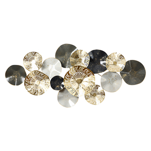 Home Interior House Bedroom And Living Room Display Lobby Gold Wrought Iron Metal Frame Hanging Flower Art Wall Decor