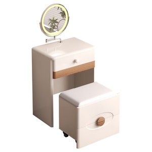 <span class=keywords><strong>Commode</strong></span> moderne nordique en bois massif blanc avec miroir, <span class=keywords><strong>petite</strong></span> coiffeuse à <span class=keywords><strong>tiroirs</strong></span> pour chambre d'enfant ou appartement - Product Image 5