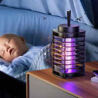 Lampe anti-moustiques électrique, piège à lumière UV, matériau ABS, état solide, utilisation domestique, jardin, camping, extérieur, rechargeable