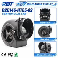 Ventilateur de refroidissement à double entrée à haut débit d'air, impeller de 146 mm, D2E146-HT65-02, unité de remplacement OEM pour la ventilation CVC, équipement d'automatisation