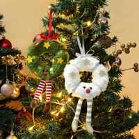 Adorable Pendentif Guirlande de Noël en Peluche de Coton, Décoration Suspendue pour Arbre de Noël, 11-30cm, Idéal pour la Maison, les Fêtes et comme Cadeau
