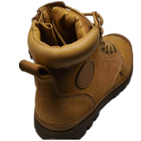 Bottes de sécurité S3 sur mesure pour hommes : cuir de vachette couleur miel, imperméables, fonctionnelles
