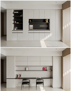 ארון בר עץ מודרני ארון בגדים עם נפח אחסון צד בצד פינת זכוכית - Product Image 6