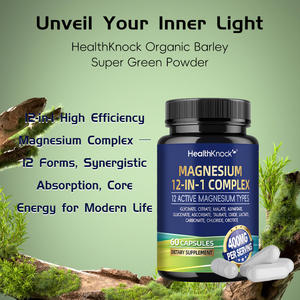 Etiquette personnalisée Complexe de magnésium 12 en 1 Capsules d'élément de magnésium pour la santé musculaire Capsules de magnésium - Product Image 2