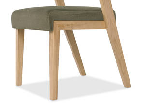 Chaise de salle à manger moderne et simple en bois de frêne massif, rembourrée en tissu, durable, adaptée aux restaurants, cafés et hôtels - Product Image 5