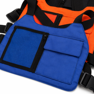 Borsa da Petto in Nylon con Cinghie Incrociate, Marsupio Porta Attrezzi Arancione Fluorescente con Fibbie a Sgancio Rapido Regolabili - Product Image 6