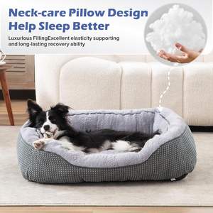 Mittelgroßes Orthopädisches Hundebett Rechteckig Waschbar Welpen-Schlafkissen Rutschfester Boden Wärmend Weich Beruhigend Langlebig Katzen Modisch - Product Image 5