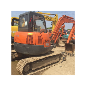 Excavadora hidráulica sobre orugas Hitachi ZX55 usada duradera con motor y motor japoneses originales 100% origen japonés - Product Image 1