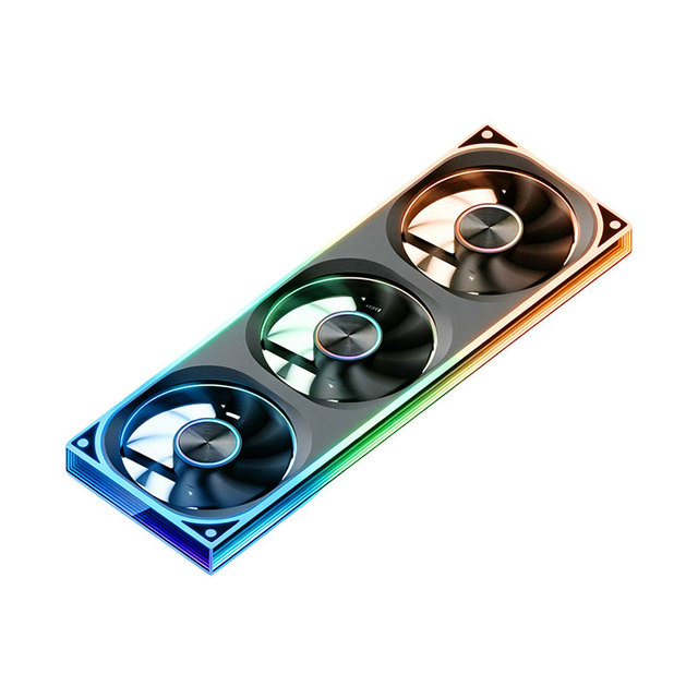 3-in-1 ARGB Lianliated PC Case Fan 120mm*3 PWM Fluid Bearing 16dBA Infinity Mirror Cooling Side RGB Strip Gaming Desktop Chassis
