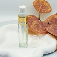 Emballage de bouteilles de parfum en verre de mini recharge d'or rose de forme ronde claire de 10ml