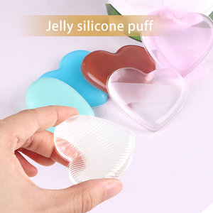 พัฟแต่งหน้าซิลิโคนใสรูปหัวใจ สำหรับรองพื้นบีบีครีม JIY OEM Air Cushion Jelly Cosmetic Foundation - Product Image 2