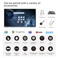 Tableau blanc interactif optique 4K de 65 pouces |   Tableau interactif Android 11 avec caméra et microphone intégrés pour l'enseignement en classe