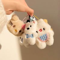 Porte-clés en peluche en gros, cadeaux promotionnels, breloques de sac, design de personnage, mini jouet en peluche doux Kawaii, porte-clés en peluche personnalisé mignon