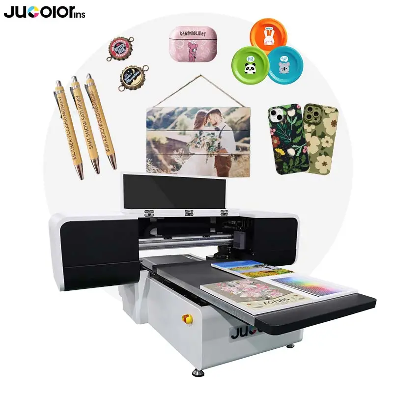 Jucolor I3200 Epson kafa endüstriyel yazıcı geniş Format Uv yazıcı için 6090 A1 boyutu Uv mürekkep küçük iş