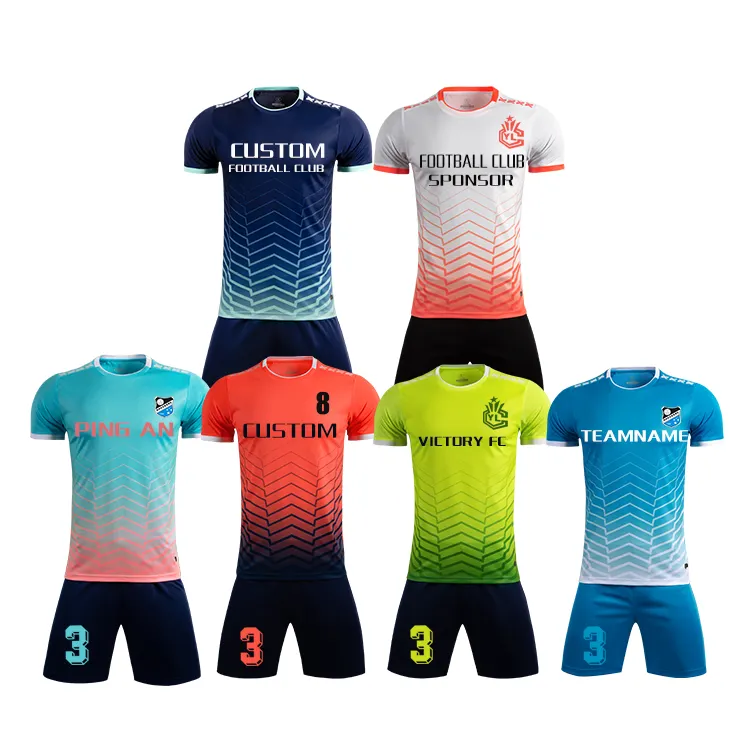 Sublimated Men Soccer Uniform Football Team Jersey Design Football Wear Custom Soccer Jersey