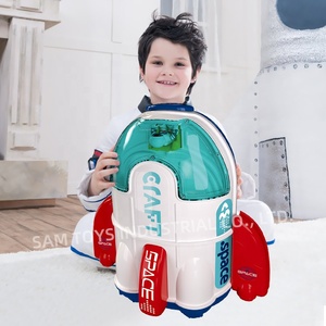 Samtoy giáo dục 2 trong 1 giả vờ chơi mầm non trẻ em Playhouse Trạm không gian đưa đón Đồ chơi thiết lập không gian tàu đồ chơi cho bé trai - Product Image 5