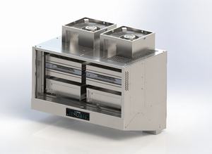 Canopée sans conduit en acier inoxydable pour îlot/mur |   <span class=keywords><strong>Purificateur</strong></span> <span class=keywords><strong>d</strong></span>'<span class=keywords><strong>air</strong></span> avec lumière UV intégrée et filtre à charbon Système intégré sans ventilation - Product Image 2