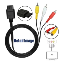 Câble adaptateur audio-vidéo composite pour TV, 64 N 3 RCA, accessoires pour Super SNES Game Cube GC