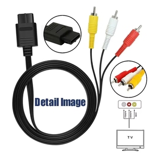 Cable adaptador <span class=keywords><strong>de</strong></span> audio y video AV compuesto para TV, cable RCA 64 N 3 para Super <span class=keywords><strong>SNES</strong></span>, Game Cube GC, accesorios - Product Image 4