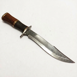 Handcrafted Raindrop Damascus Steel Kitchen <b>Carving</b> <b>Knife</b> Solid Brass Walnut Wood Handle Meat Slicer - Product Image 1