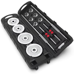 Ensemble d'haltères réglables commerciaux 50KG - Poids libres chromés et barre pour salle de sport à domicile et centres de remise en forme, vente en gros - Product Image 6