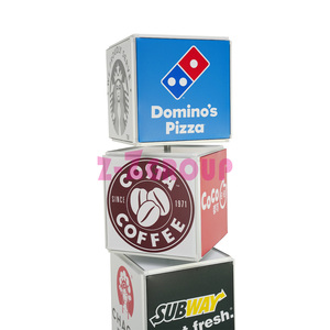 Đứng xoay Bảng menu hộp Đèn 4 lớp Cube hiển thị xoay khối hộp đèn cho phục vụ cửa hàng cửa hàng - Product Image 6