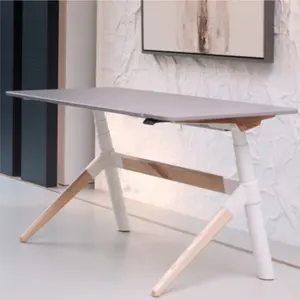 JIECANG Modern Styling Environmentally Friendly Wood Angled Leg Design Adjustable Standing Desk