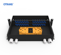 2U Panel Patch serat optik 19 inci 24-96 Port SC/LC tipe dudukan rak pasokan pabrik untuk penggunaan FTTH