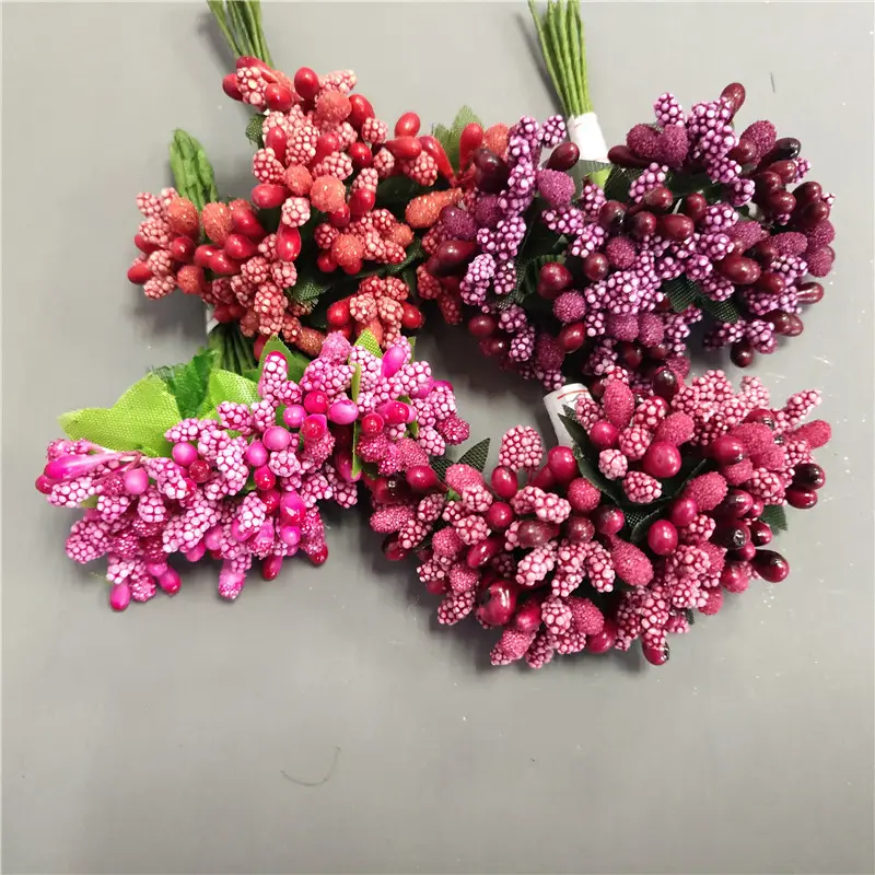 Benang Sari Bunga Buatan untuk Dekorasi Pernikahan, Kotak Permen Hiasan Manik-manik Bunga Diy Dekorasi Natal