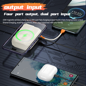 แบตสำรองไร้สายแบบ2 in 1ความจุสูง10000mAh ชาร์จเร็วแบตเตอรี่สำรองแบบไร้สายความจุสูง - Product Image 3