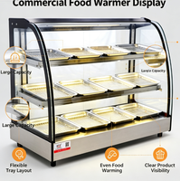 Armoire chauffante pour aliments en acier inoxydable CH-4D, buffet électrique chauffant, présentoir chauffant pour restaurant, cuisine, service de traiteur