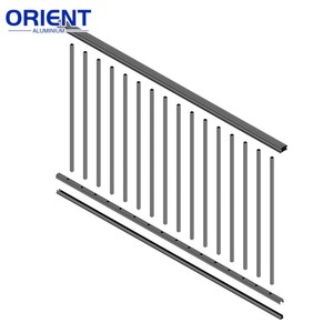 Nhà Máy Bán Hàng Trực Tiếp Kích Thước Tùy Chỉnh Tay vịn Lan Can Nhôm Lan Can Lan Can Cho Nhà Hiện Đại Ban Công Cầu Thang - Product Image 4