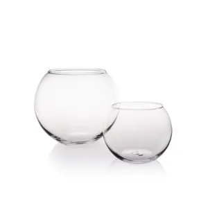 Grand bol <span class=keywords><strong>rond</strong></span> <span class=keywords><strong>transparent</strong></span> en verre, miroir à fleurs, grand équilibre, usine directe - Product Image 1