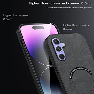Funda de teléfono de cuero con carga inalámbrica magnética para Samsung Galaxy A16 A06 <span class=keywords><strong>A55</strong></span> A35 A05S A25 A15 A54 A34 A25 A52S, funda de parachoques suave - Product Image 6
