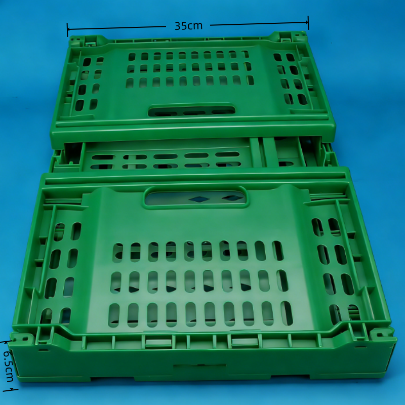 Collapsible Stackable Nestable Mesh Plastic Vegetable Crate Foldable ...