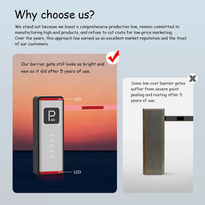 Barrière de parking intelligente extérieure HCW avec protection IP44, moteur 150W, éclairage automatique, barrière <span class=keywords><strong>électronique</strong></span> réglable - Product Image 2