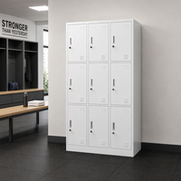 Casier de rangement en acier moderne à 6 portes avec étagères réglables pour l'école, la salle de sport, la maison, le bureau, l'hôpital