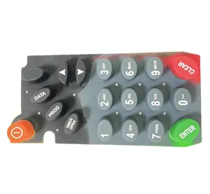 Customized high quality flexible silicone rubber keyboard keypad buttons with several color and carbon conductive pills