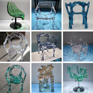 Light Luxury <strong>and</strong> <strong>High</strong>-end Resin bar Chair, Nordic Transparent <strong>and</strong> Simple <strong>High</strong> <strong>Stool</strong>, Coffee Shop bar Chair, Island <strong>Table</strong> Chair - Product Image 3