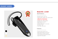 Casque sans fil intra-auriculaire haute qualité pour centre d'appels, avec transducteur dynamique Qualcomm, Bluetooth 5.0, réduction de bruit ENC, traduction IA et étanchéité IPX6