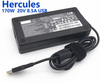 Adaptor AC Laptop ADL170NLC2A 45N0372 untuk Lenovo ThinkPad W541 W540 P50 Pengisi Daya Notebook 20V 8.5A 170W USB dengan Pin